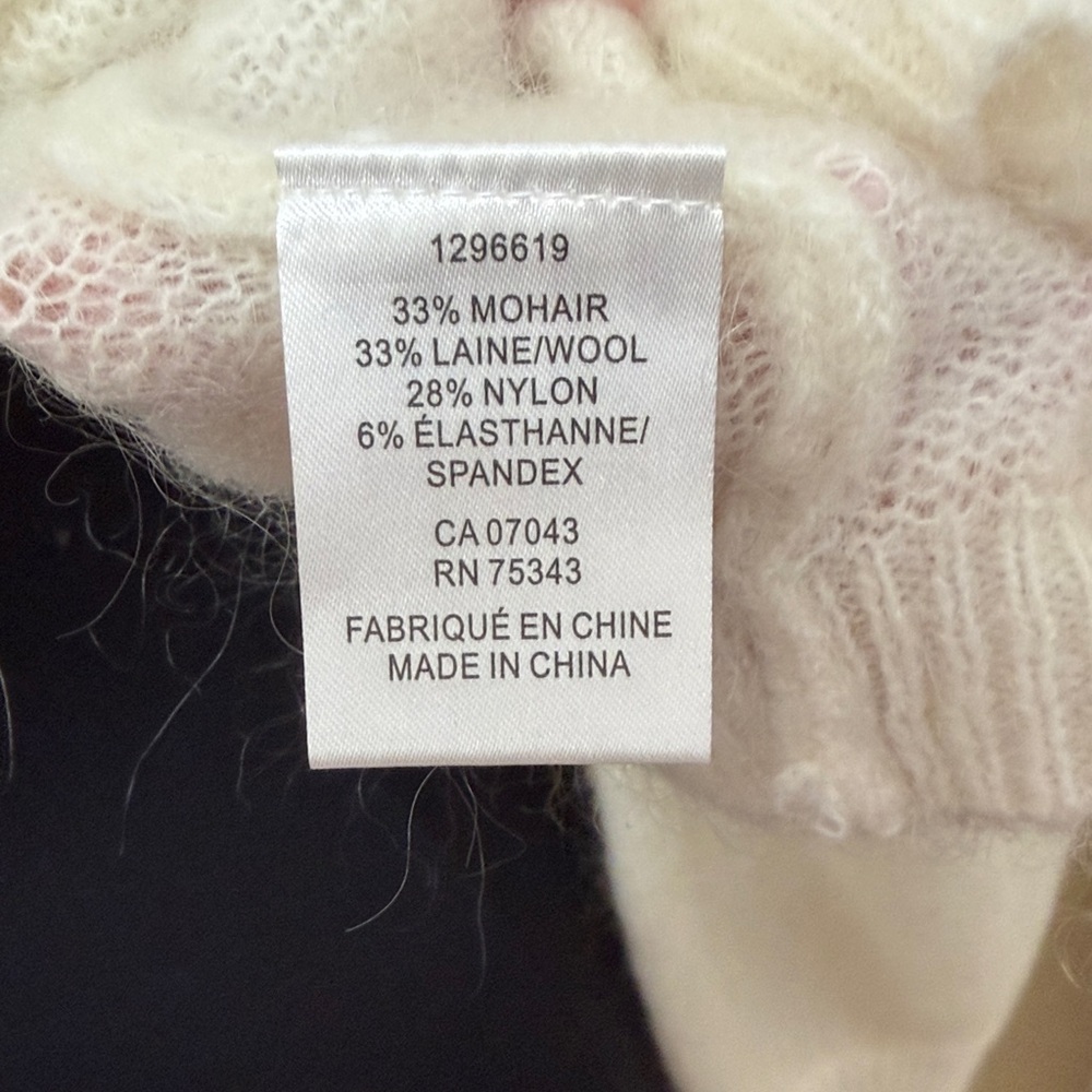 NWT  Camila Coelho White Knit delicate   mohair Cardigan  S - Picture 12 of 12